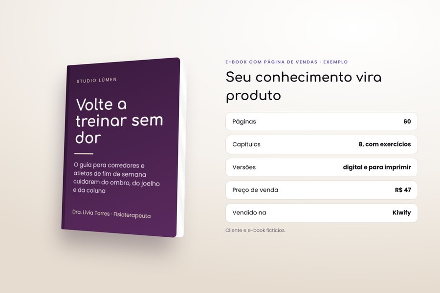 Exemplo de entrega: E-book com página de vendas